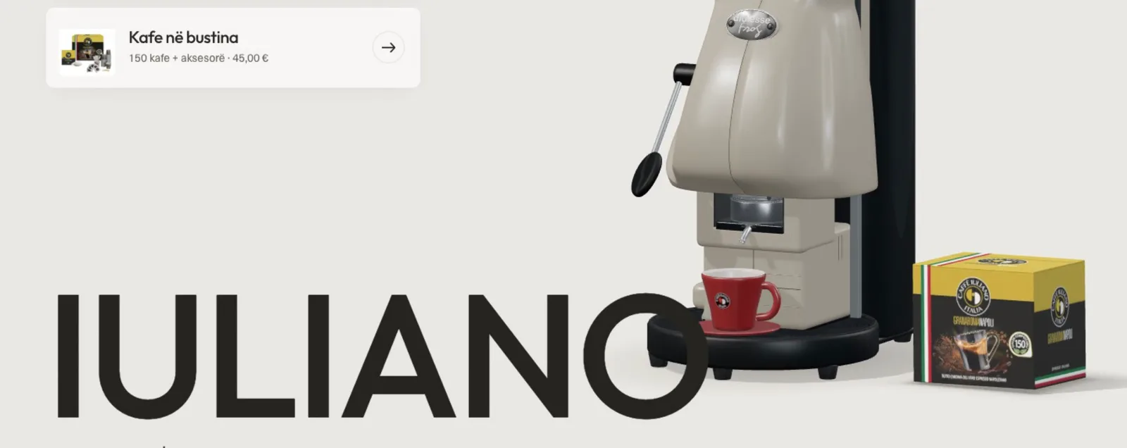 A website we built, playing on the studio's screen